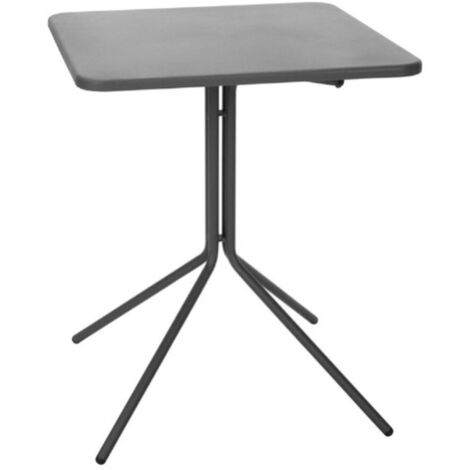 Mesa Plegable Ambiance x99001620 Gris oscuro 58 x 58 x 70 cm (1/2)