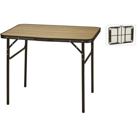 Mesa Plegable Lifetime Marrón Negro 90 x 60 x 70 cm (1/2)