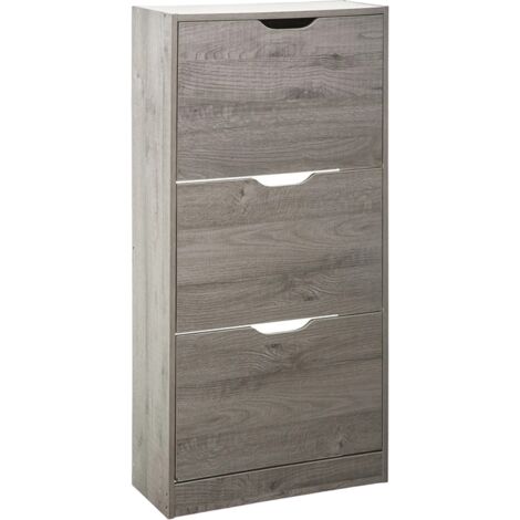 ZAPATERO DE MADERA 115x60x24cm COLOR GRIS