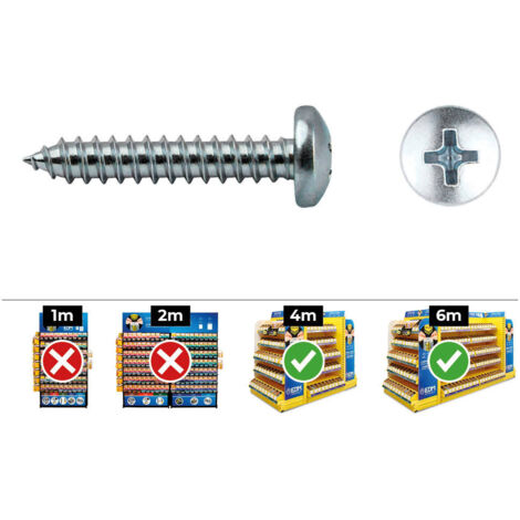 CAJA 250 unid. TORNILLO CHAPA ALOMADA PHILIPS DIN/REF 7981 3,5x25mm ZINCADO CELO