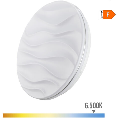 Aplique super led de superficie 12w 1160lm 6500k ø27x6cm modelo desert edm (1/3)