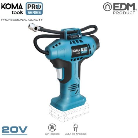 COMPRESOR DE AIRE 20V (SIN BATERÍA NI CARGADOR) 7,5x22x25,5cm KOMA TOOLS PRO SERIES BATTERY (1/5)