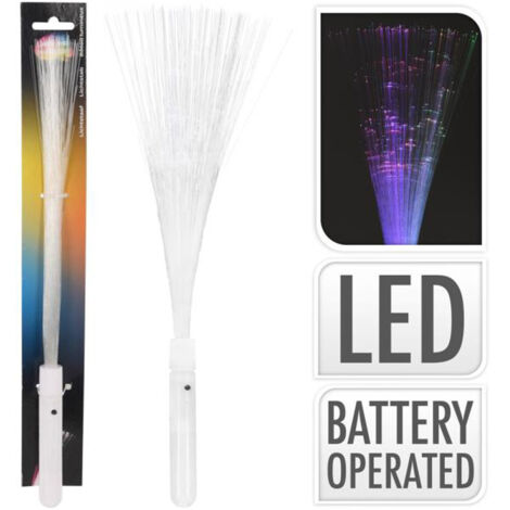 Espigas led de fibra óptica, a pilas (1/2)