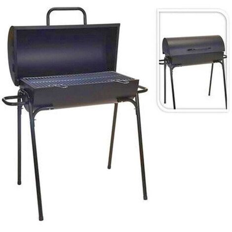 Barbacoa de Carbón con Patas Negro 33 x 63 x 89 cm Redonda (1/2)
