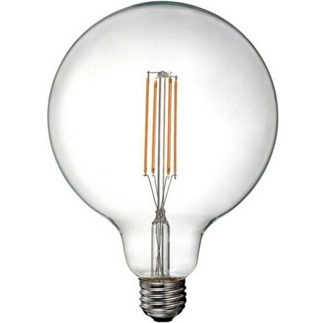 BOMBILLA DE GLOBO CON FILAMENTO DE LED E27 6W 800lm 3200K LUZ CALIDA Ø12,5x17cm EDM (1/4)