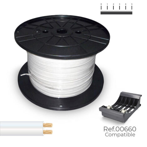 Cable Paralelo Sediles Blanco 2 x 1 mm 400 m Bobina - Marca: Sediles - EAN: 8435734703996 (1/2)