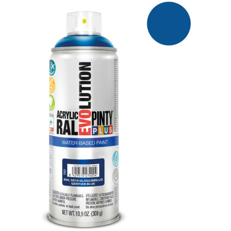 PINTURA EN SPRAY PINTYPLUS EVOLUTION WATER-BASED 520cc RAL 5010 AZUL GENZIANA (1/2)