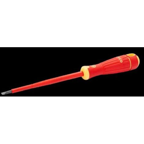 Destornillador boca recta Bahco varilla aislada BachoFit - 3x100 mm