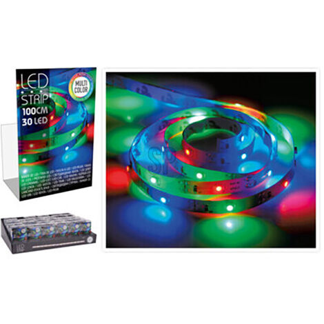 Tira de led 1m 30 leds multicolor, ax5322620, basics (1/2)