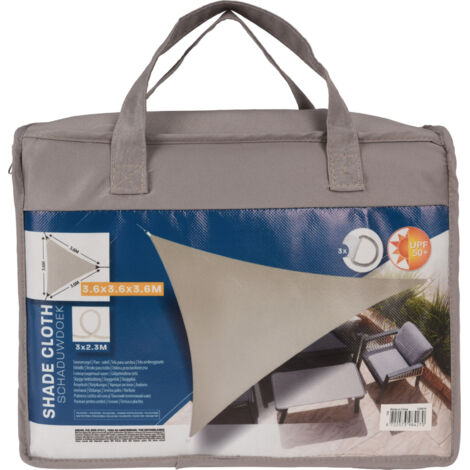 Toldo vela forma de triangulo color: arena 3,6x3,6x3,6m ambiance (1/4)