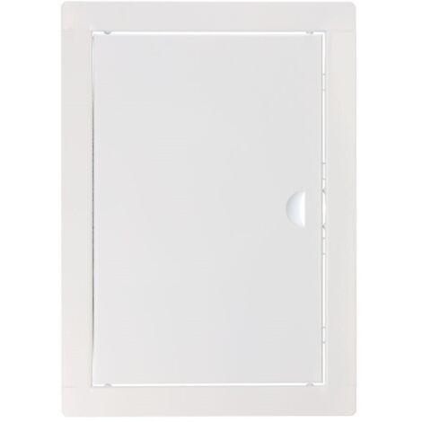 EDM – Tapa de registro rectangular empotrable acero blanco 20x30cm – Para espacios húmedos – Fijación segura – Uso en obras y construcciones (1/3)