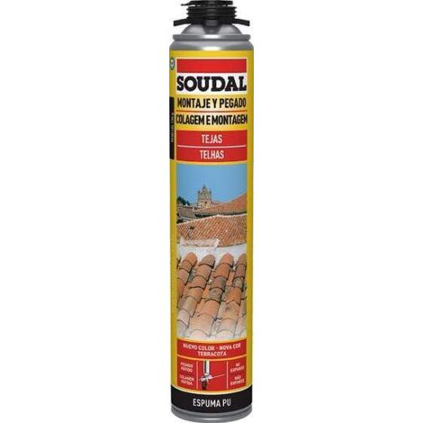 ESPUMA PARA TEJA PISTOLA GRIS 750ml SOUDAL