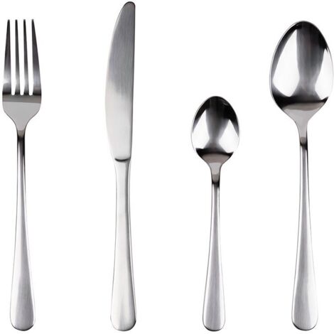 SET 24 UNID. CUBERTERIA ACERO INOX. RECICLADO BRILLO NATUR SG7765 SAN IGNACIO (1/2)