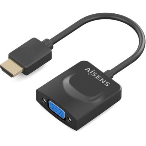 AISENS - CONVERSOR HDMI A SVGA, HDMI A/M-SVGA/H, NEGRO, 15CM (1/2)