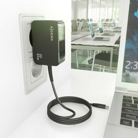 Cargador de Pared Aisens ASCH-1PD65WL033-BK Negro 65 W (1 unidad) (1/2)