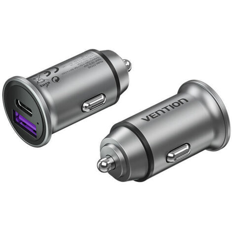 Cargador de Coche Vention FFFH0/ 1xUSB-Tipo C/ 1xUSB/ 30W (1/4)