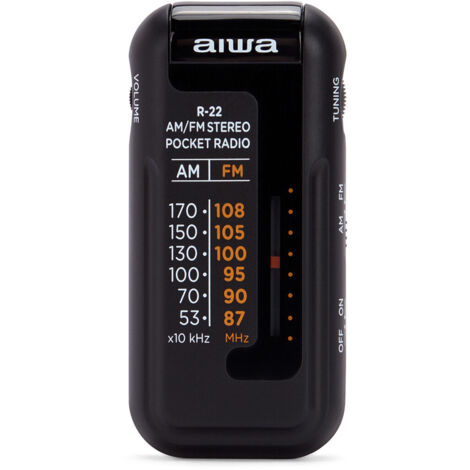 Radio Portátil Aiwa R22BK Negro AM/FM Mini (1/5)