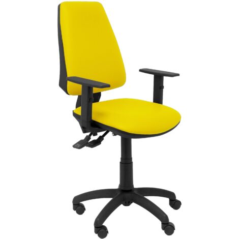 Silla Elche S similpiel amarillo brazos regulables (1/2)