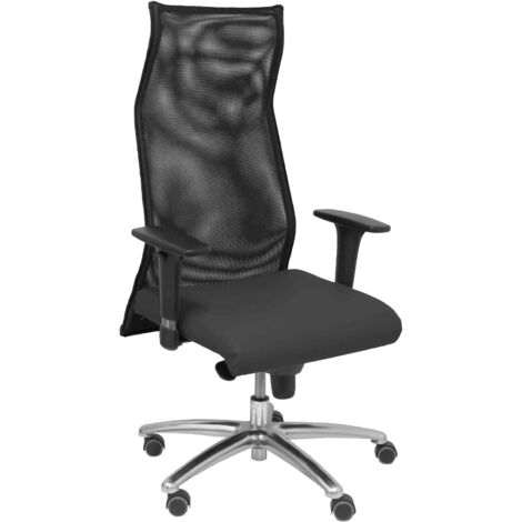 Sillon Albacete malla piel negro (1/2)