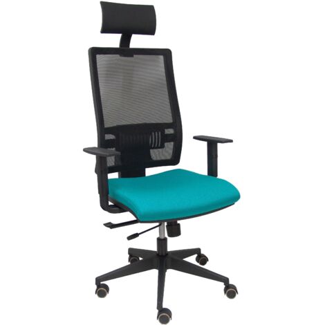 Silla Horna traslack bali turquesa brazos regulables ruedas parqué y cabecero (1/5)