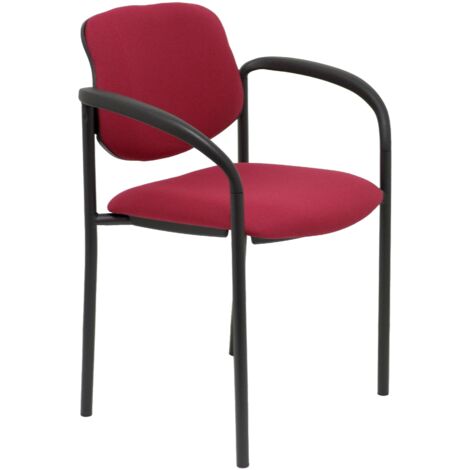 Silla fija Styl bali granate chasis negro con brazos (1/5)