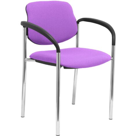 Silla fija Styl bali lila chasis cromo con brazos (1/2)