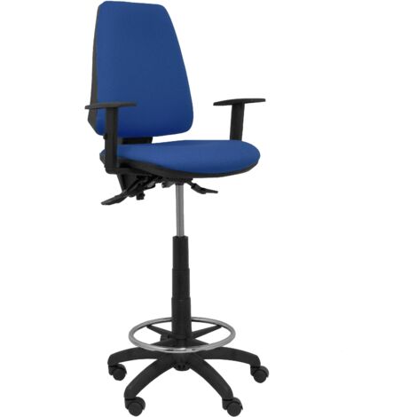 Taburete Elche S bali azul marino brazos regulables (1/2)