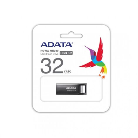 ADATA Lapiz USB UR340 32GB USB 3.2 Metal Black (1/5)