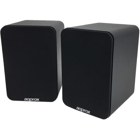 El APPSPK02BK es una pareja de altavoces autoamplificados (activo y pasivo) con una potencia de 60W RMS y conectividad bluetooth, con carcasa de mader (1/4)