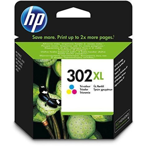 HP OfficeJet 3636/3830/3832/DeskJet 1110 All-in-One Nº302XL Cartucho Tricolor
