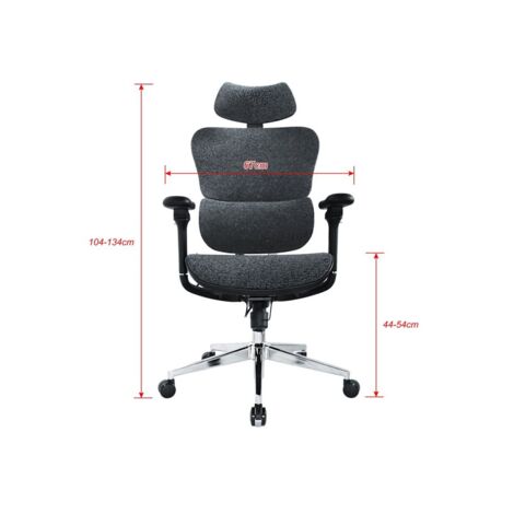 SILLA DE OFICINA ERGONOMICA EQUIP 651052 PREMIUM COLOR NEGRO AZULADO TAPICERIA MALLA 5 POSICIONES (1/2)