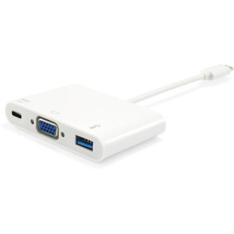 CABLE ADAPTADOR  USB-C MACHO A VGA HEMBRA /  USB TIPO A 3.0 /  USB-C HEMBRA  REF.133462 (1/4)