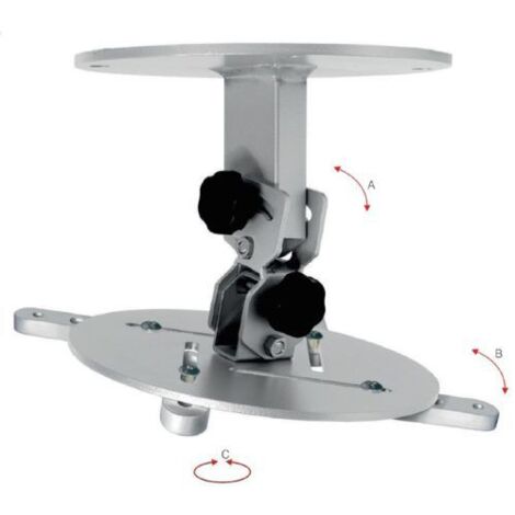 SOPORTE TECHO PARA PROYECTOR OMB MONOPROJECTOR ORIENTABLE +-30º GIRO 360º MAX 15KG COLOR PLATA (1/2)