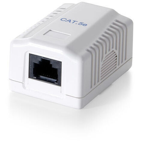 ROSETA DE SUPERFICIE CATEGORIA 5e 1 HEMBRA RJ45 (1/2)