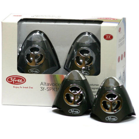 ALTAVOCES 2.0 MINI 3FREE SPK100W 2W+2W NEGRO ALIMENTACION POR USB (1/4)