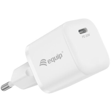 CARGADOR DE PARED QUICK CHARGE   PD  1 PUERTO USB-C  20W EQUIP LIFE (1/4)