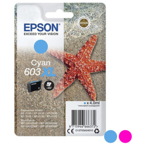 Cartucho de Tinta Original Epson Singlepack Cyan 603XL Ink Cian (1/2)
