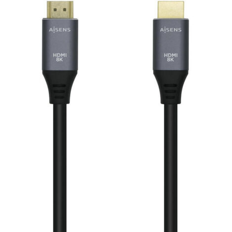 Cable HDMI 2.1 8K Aisens A150-0425/ HDMI Macho - HDMI Macho/ 0.5m/ Gris Negro (1/4)