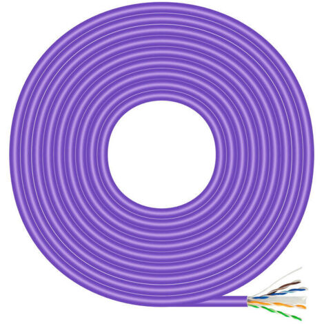 Bobina de Cable RJ45 AWG23 UTP Aisens A135-0747 Cat.6/ LSZH/ 100m/ Violeta (1/3)