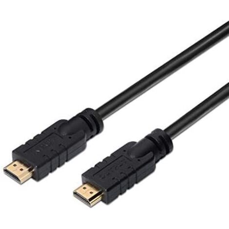CABLE HDMI AISENS A120-0376 - PREMIUM ALTA VELOCIDAD - 4K 60HZ - CON REPETIDOR - CONECTORES TIPO A MACHO-MACHO - 30M - NEGRO (1/3)