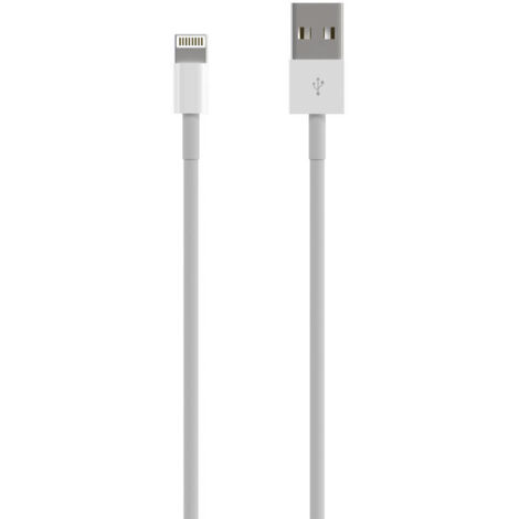 AISENS Cable Lightning A USB 2.0, Lightning/M-USB A/M, Blanco, 0.5 m (1/3)