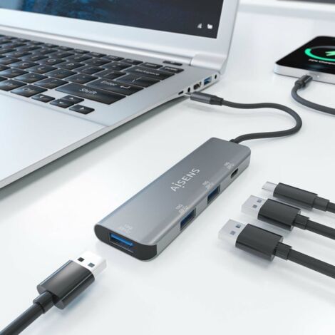 Hub USB Aisens A109-0764 Gris (1 unidad) (1/2)