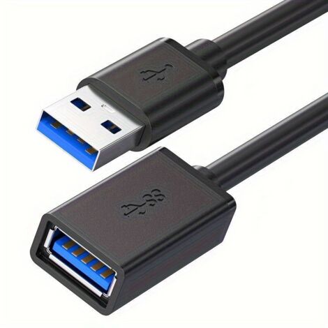 Cable Alargador USB 3.0 Nanocable 10.01.0902-BK/ USB Macho - USB Hembra/ 2m/ Negro (1/5)
