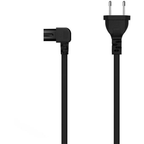 Cable Alimentación Forma 8 Aisens A132-0598/ CEE7/16 Macho - C7 Hembra/ 1.8m/ Negro (1/3)