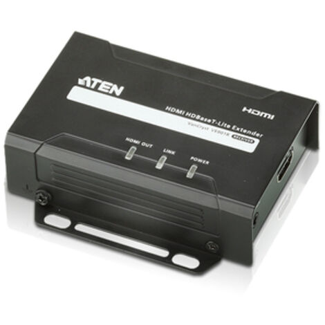 ATEN VE801R extensor audio/video Receptor AV Negro (1/4)