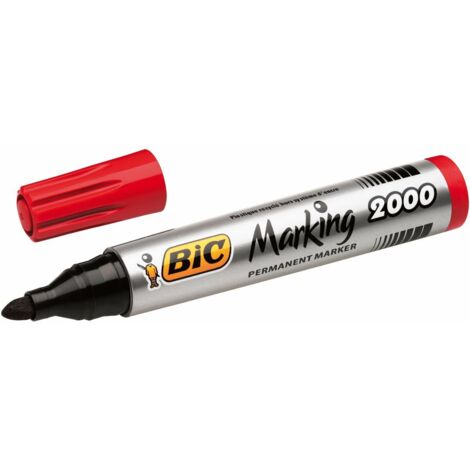Rotulador permanente Bic Marking 2000 Rojo 12 Piezas (1/2)