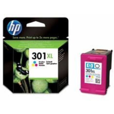 HP Cartucho de tinta original 301XL de alta capacidad Tri-color