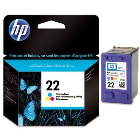 HP 22 - color (cian, magenta, amarillo) - original - cartucho de tinta