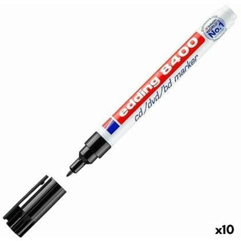 Rotulador permanente Edding 8400 Negro (10 Unidades)