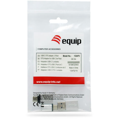 Adaptador USB Equip 133475 Plateado (3 Unidades) (1/2)